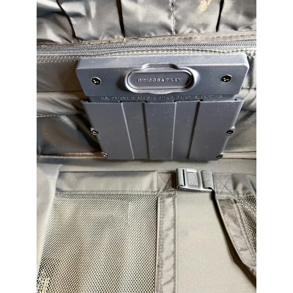Briggs & Riley Black Ballistic Nylon Rolling Carry‎ On Luggage Outsider Handle